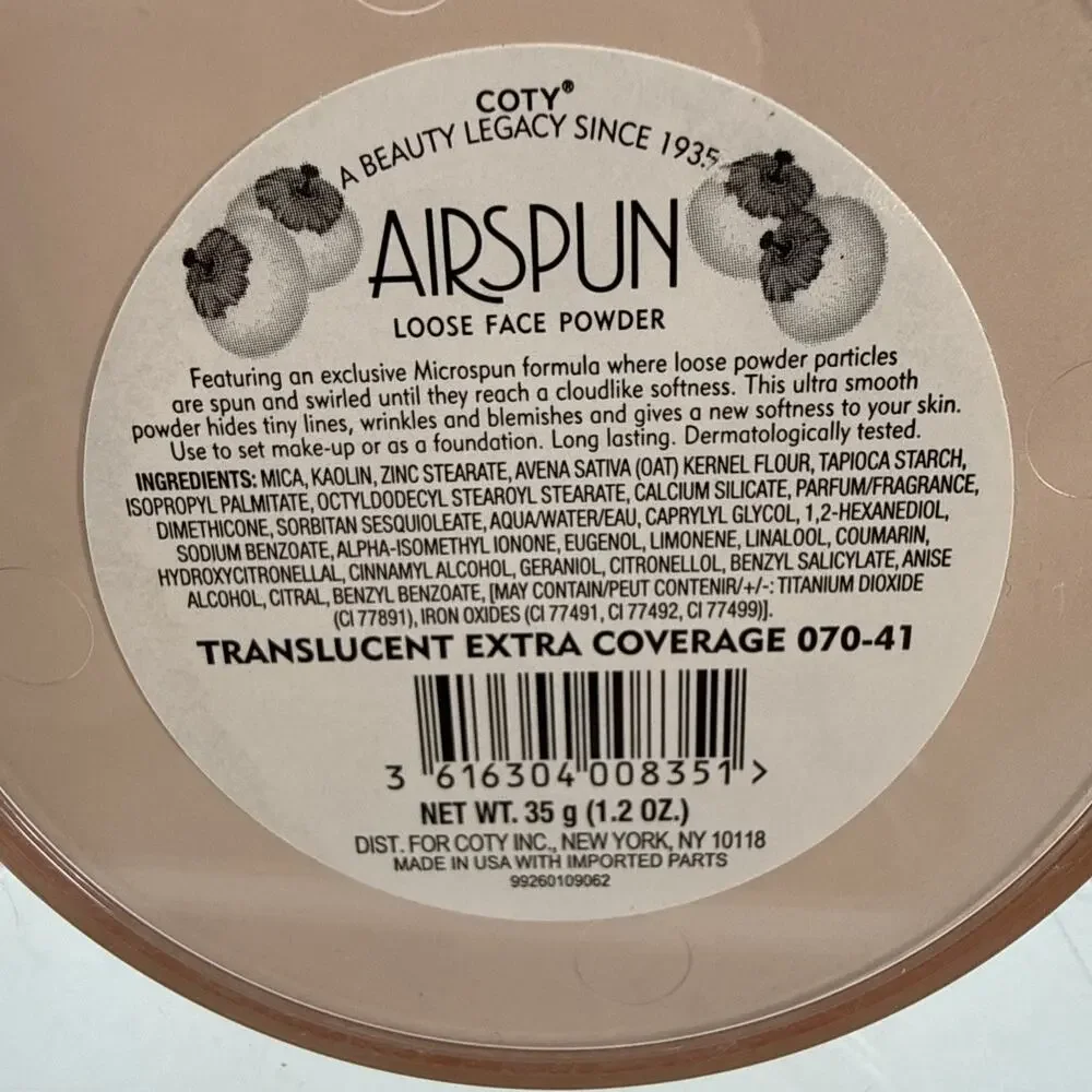 Airspun Translucent Loose Face Powder for Extra Coverage - 0.35g Pack